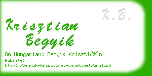 krisztian begyik business card